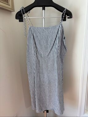 NWT Old Navy Black/White Striped XL Midi Dress Cruise Wear Yacht Club Coastal